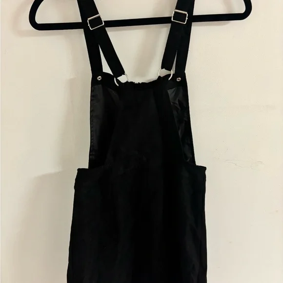 H&M Divided Black Overall Suede Mini Dress - Picture 3 of 4